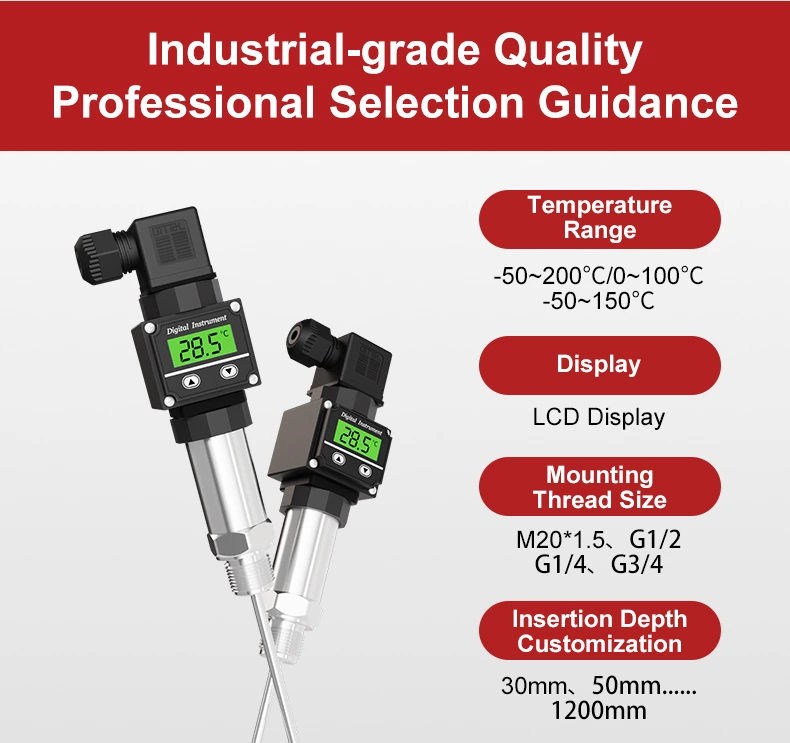 RTD Temperature Sensor with Hirschmann Connector - Meacon Co.,Ltd