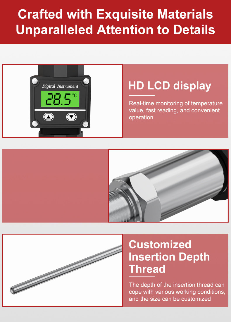 RTD Temperature Sensor with Hirschmann Connector
